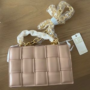 Beige/Neutral Woven Handbag